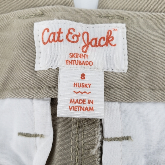 NWT Cat & Jack Boys School Uniform Pants Size 8 Husky - Four Pack Vintage Khaki - Picture 4 of 8